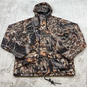 Red Head mesh full zip hooded hunting jacket men’s Sz L mossy oak break up camo
